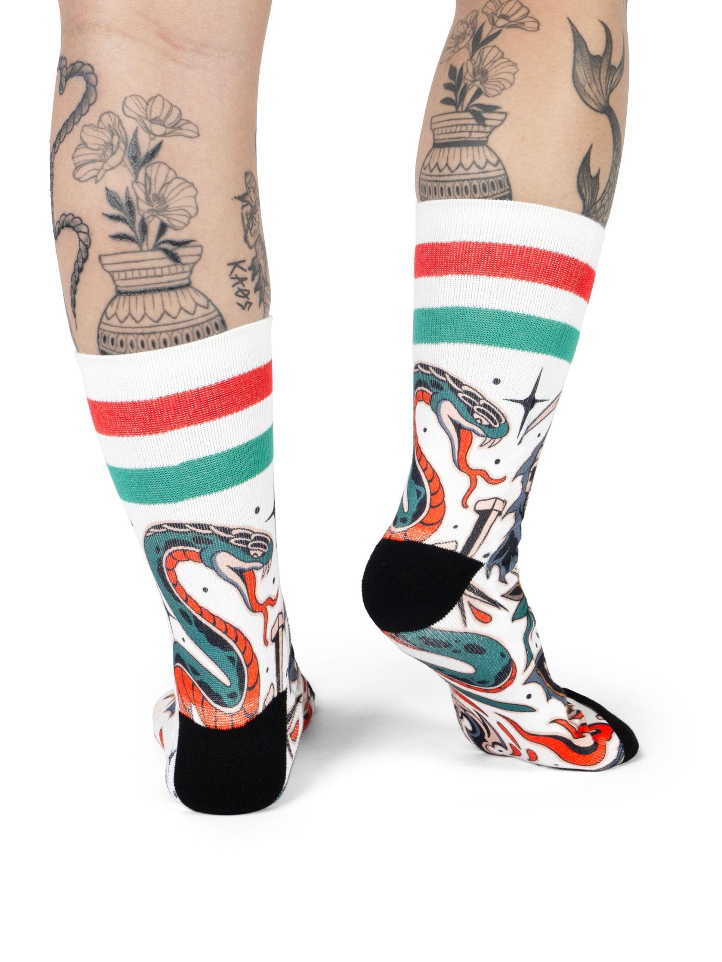 Chaussettes 'Death proof' American Socks en blanc
