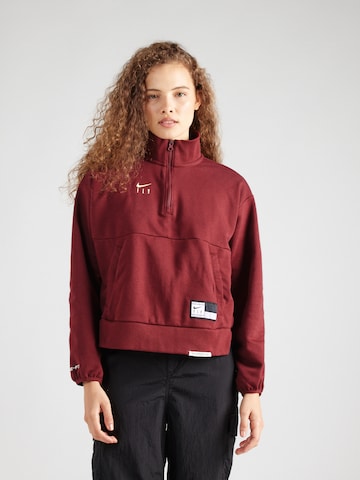 NIKE Sportief sweatshirt 'NOVELTY' in Rood: voorkant