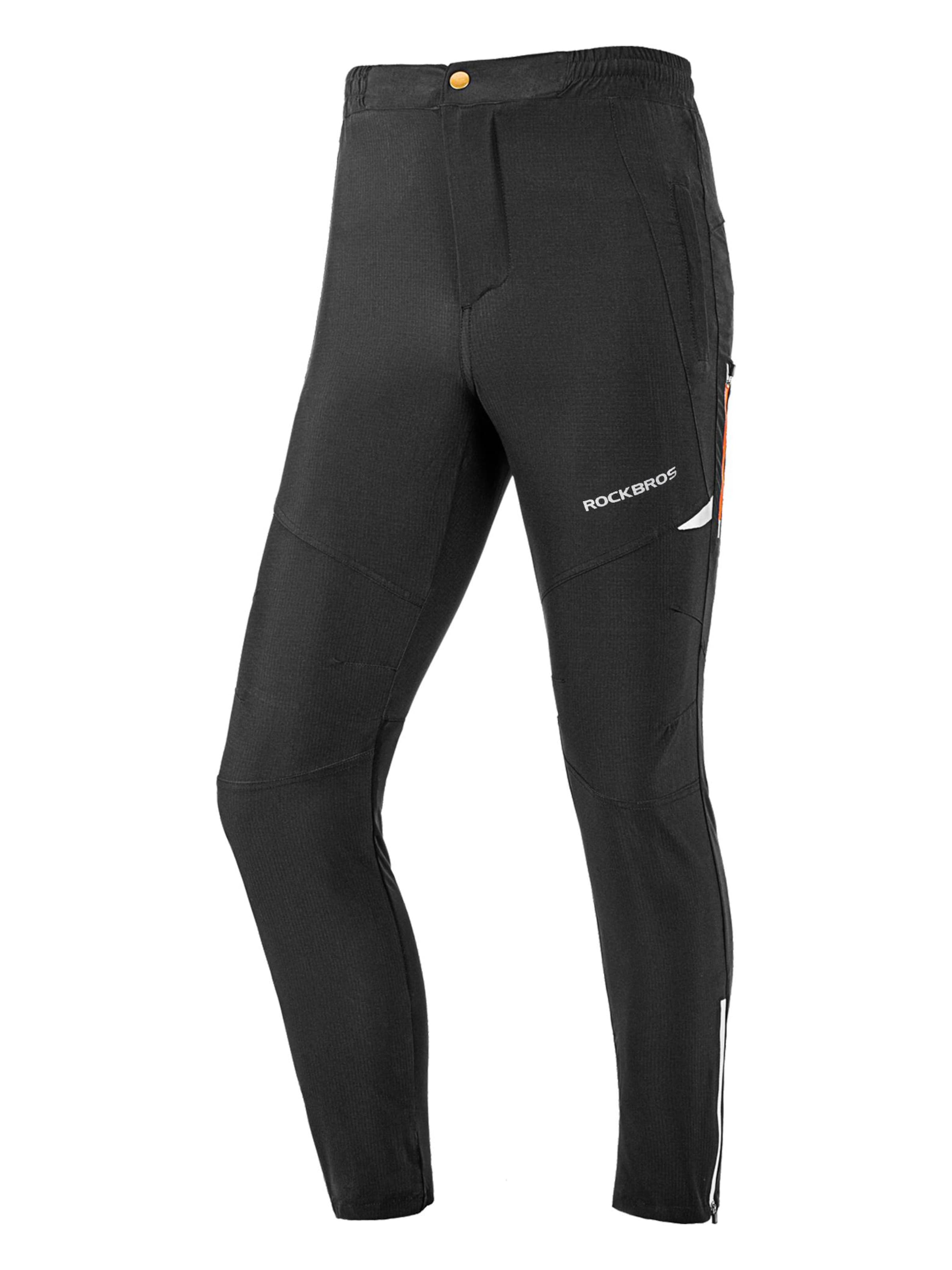 ROCKBROS Regular Outdoor Pants 'Fahrradhose outdoorsports Radhose' in Black: front