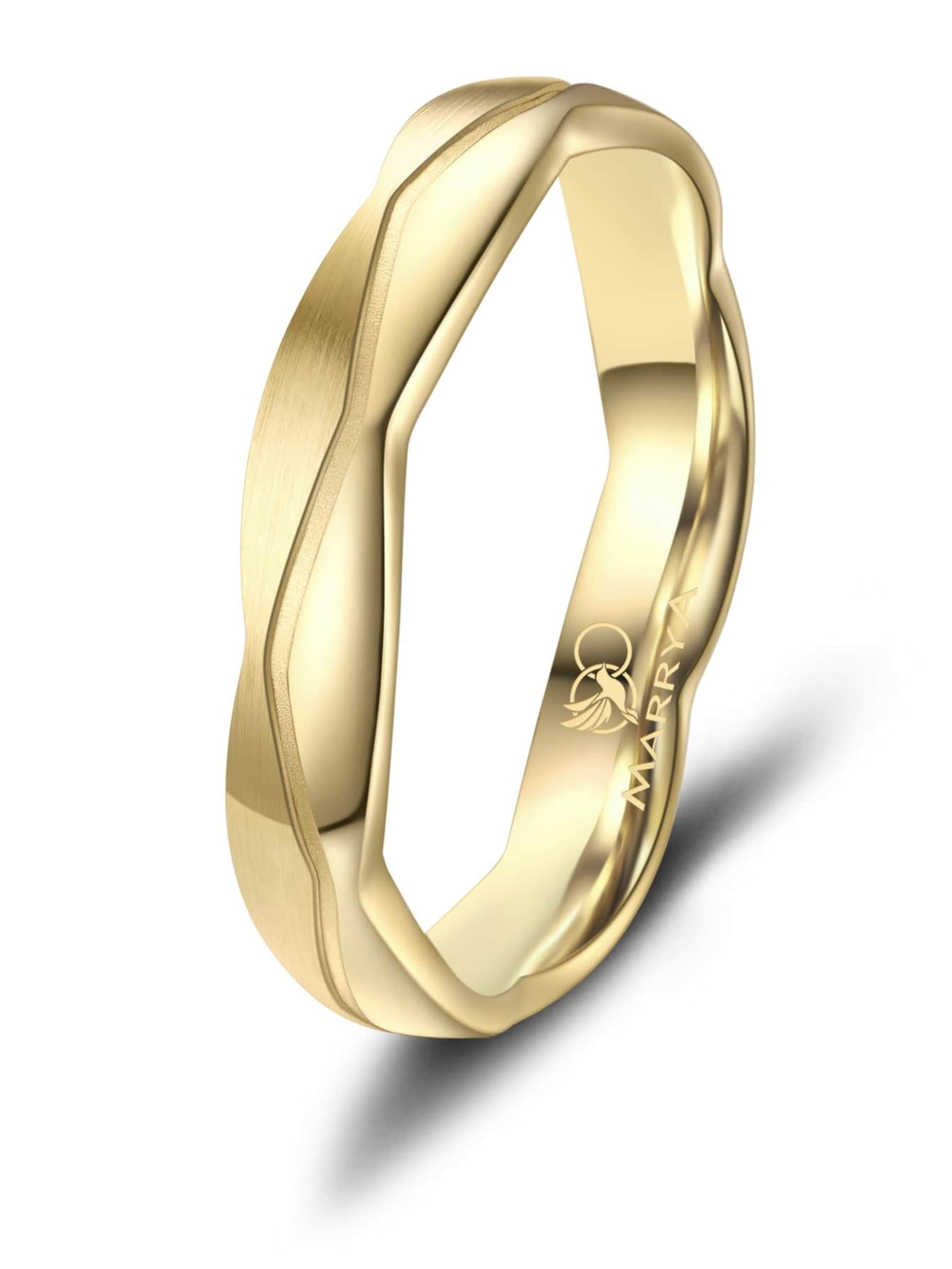 MARRYA Ring 'MARRYA TI-28 Ehering aus Titan'‌‌‌‌‌‌ in Gelb: Vorderseite