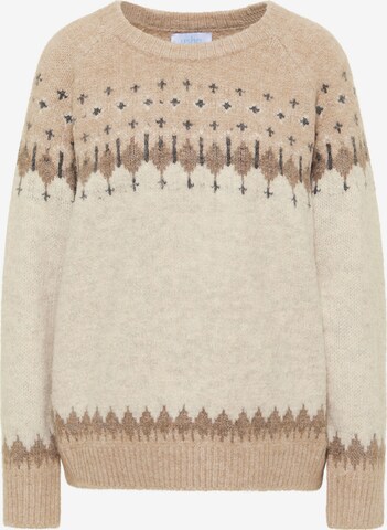 Pull-over usha BLUE LABEL en beige : devant