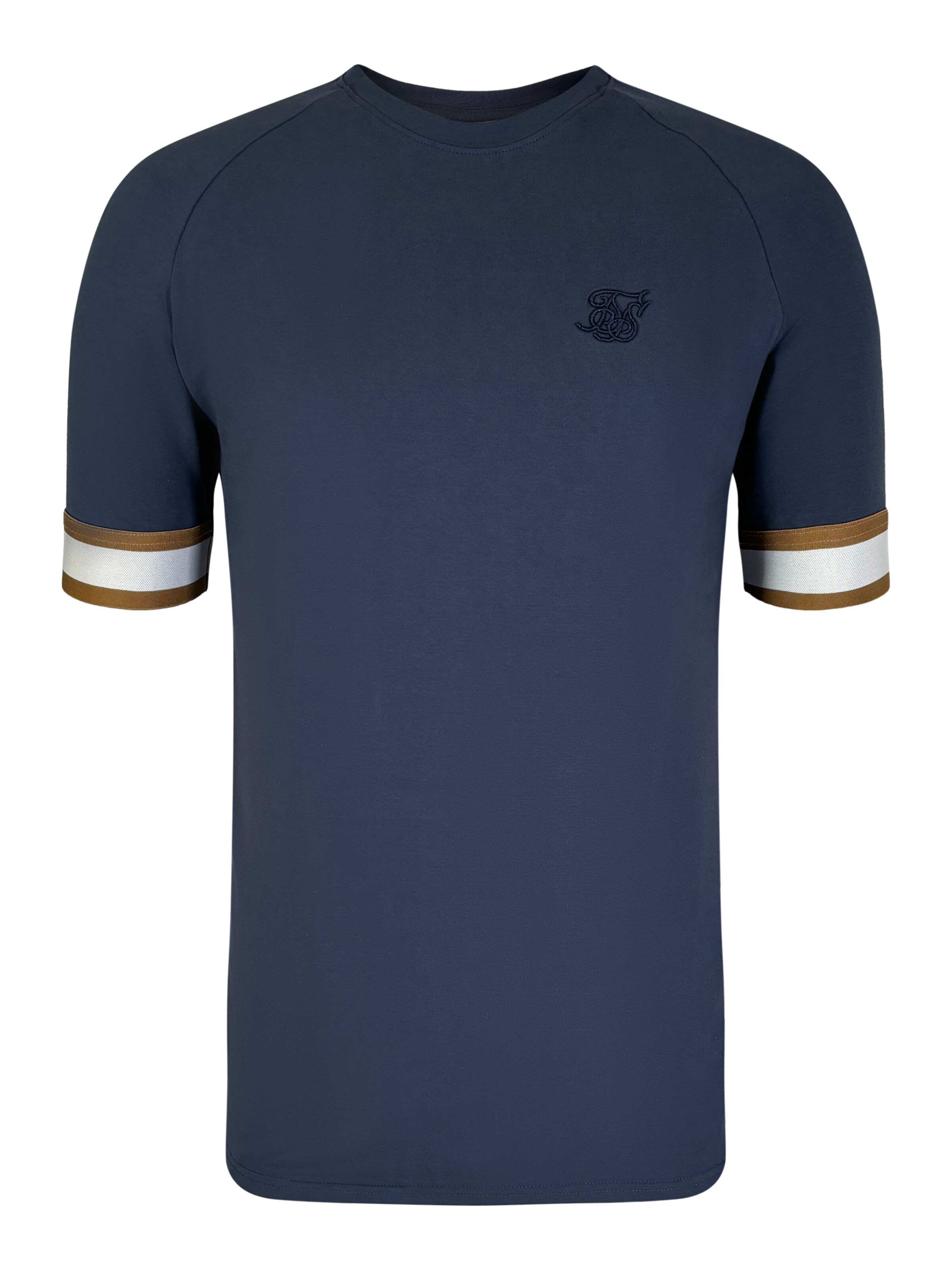 T-Shirt SikSilk en bleu : devant