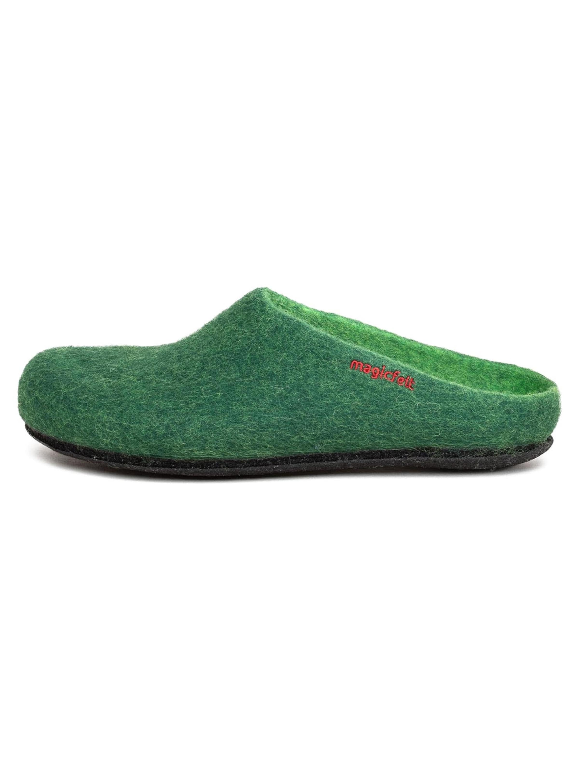 MagicFelt Slippers 'Filz' in Green: front