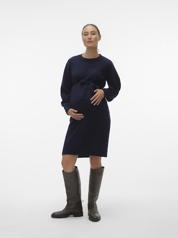 MAMALICIOUS Knitted dress 'NEWANNE' in Blue
