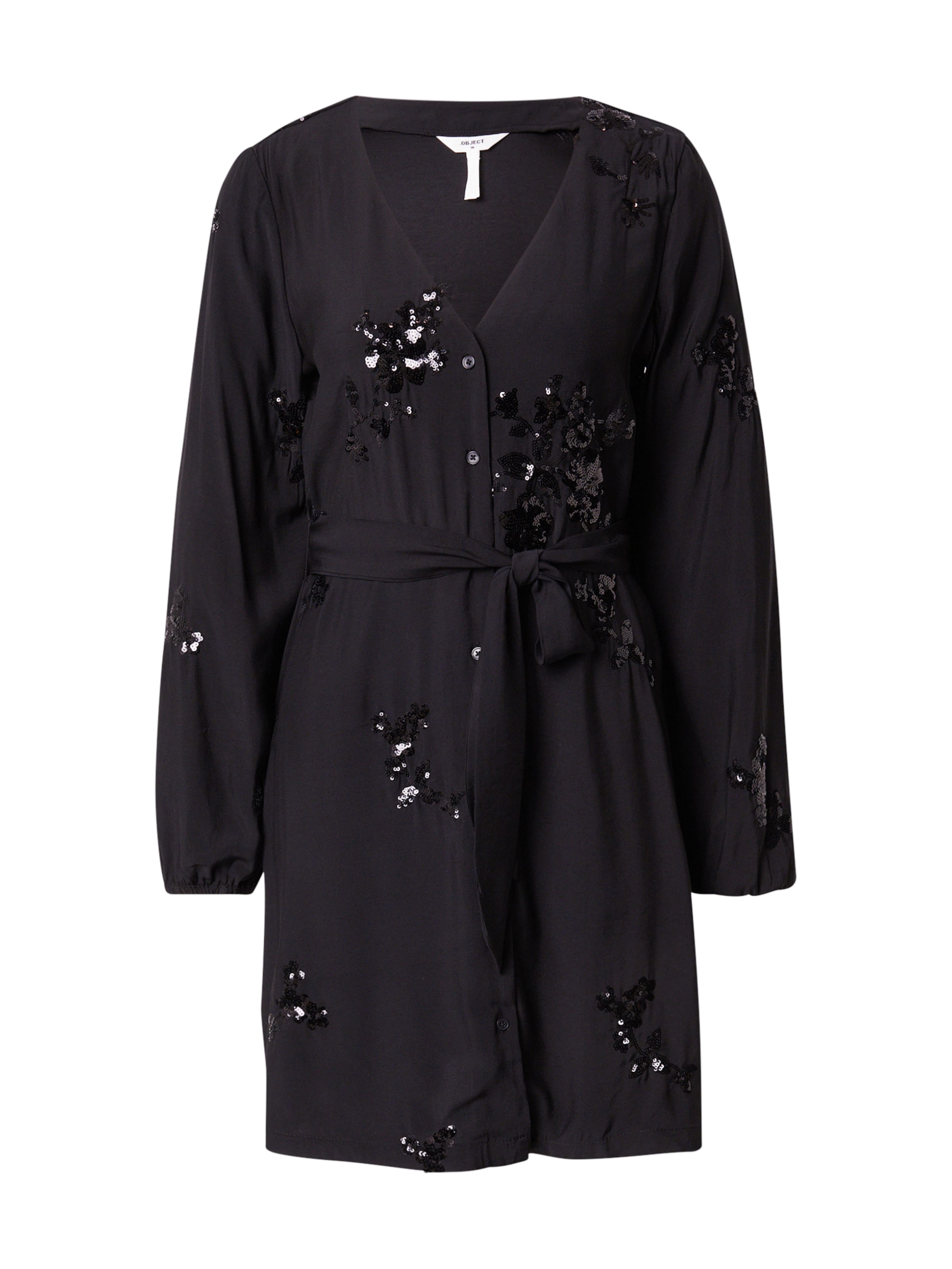 OBJECT Sukienka koszulowa 'OBJSIMONE' w kolorze czarny: przód