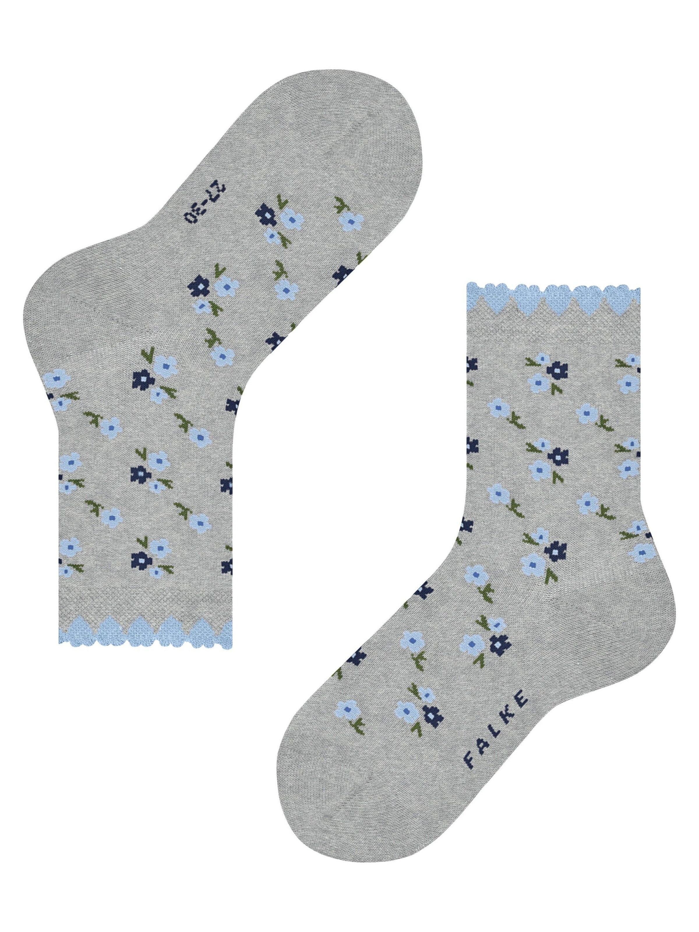 FALKE Socks 'Ditsy Flowers' in Grey