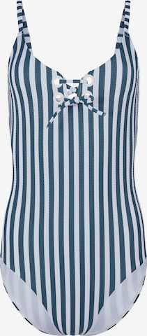 Skiny Swimsuit 'Surf Girl' in Blue: front