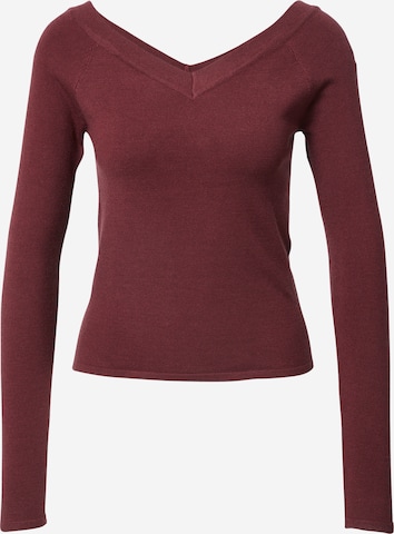 Pull-over PIECES en rouge : devant