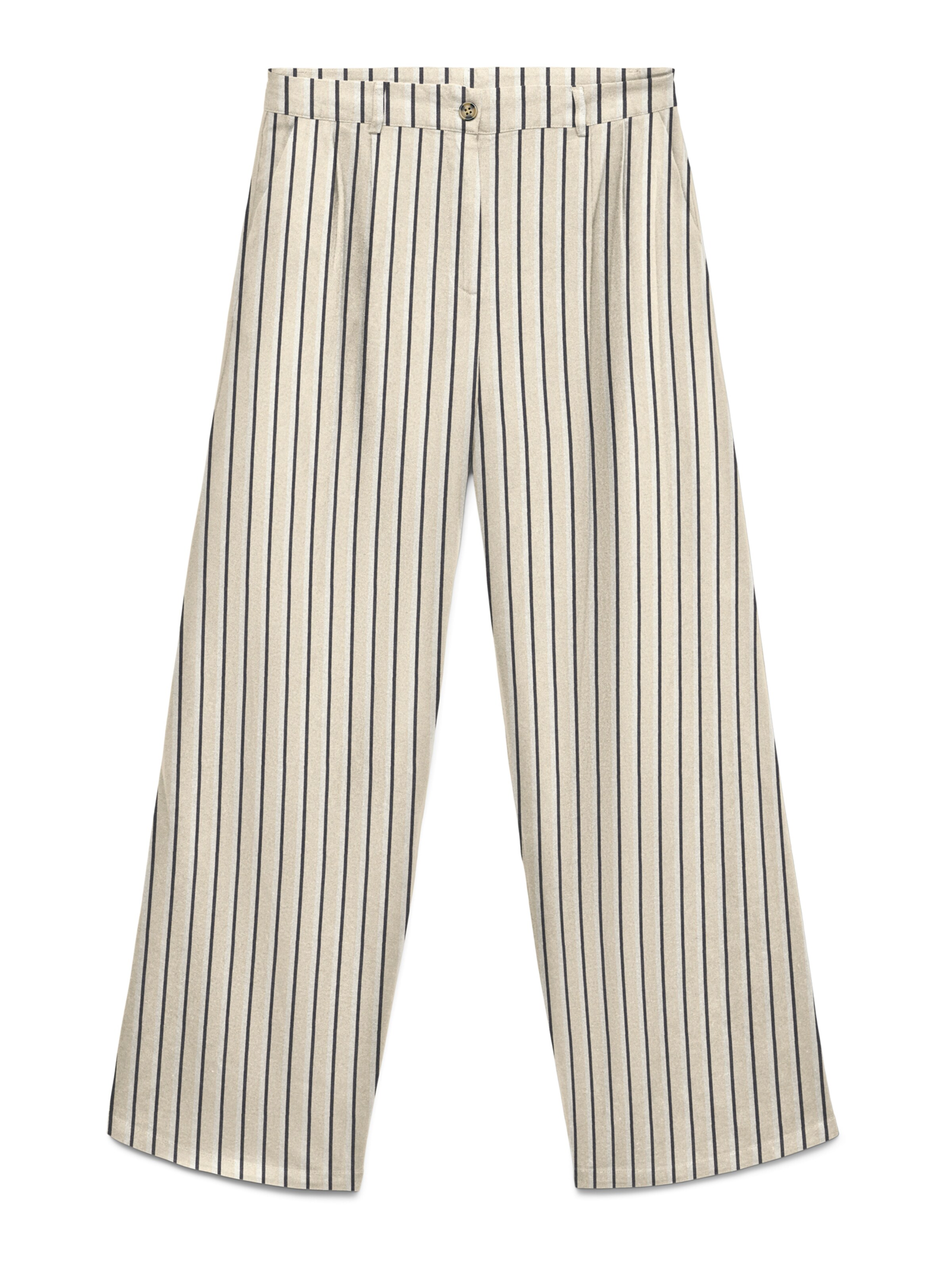 VERO MODA Pleat-Front Pants 'VMMYMILO NILA' in Grey: front