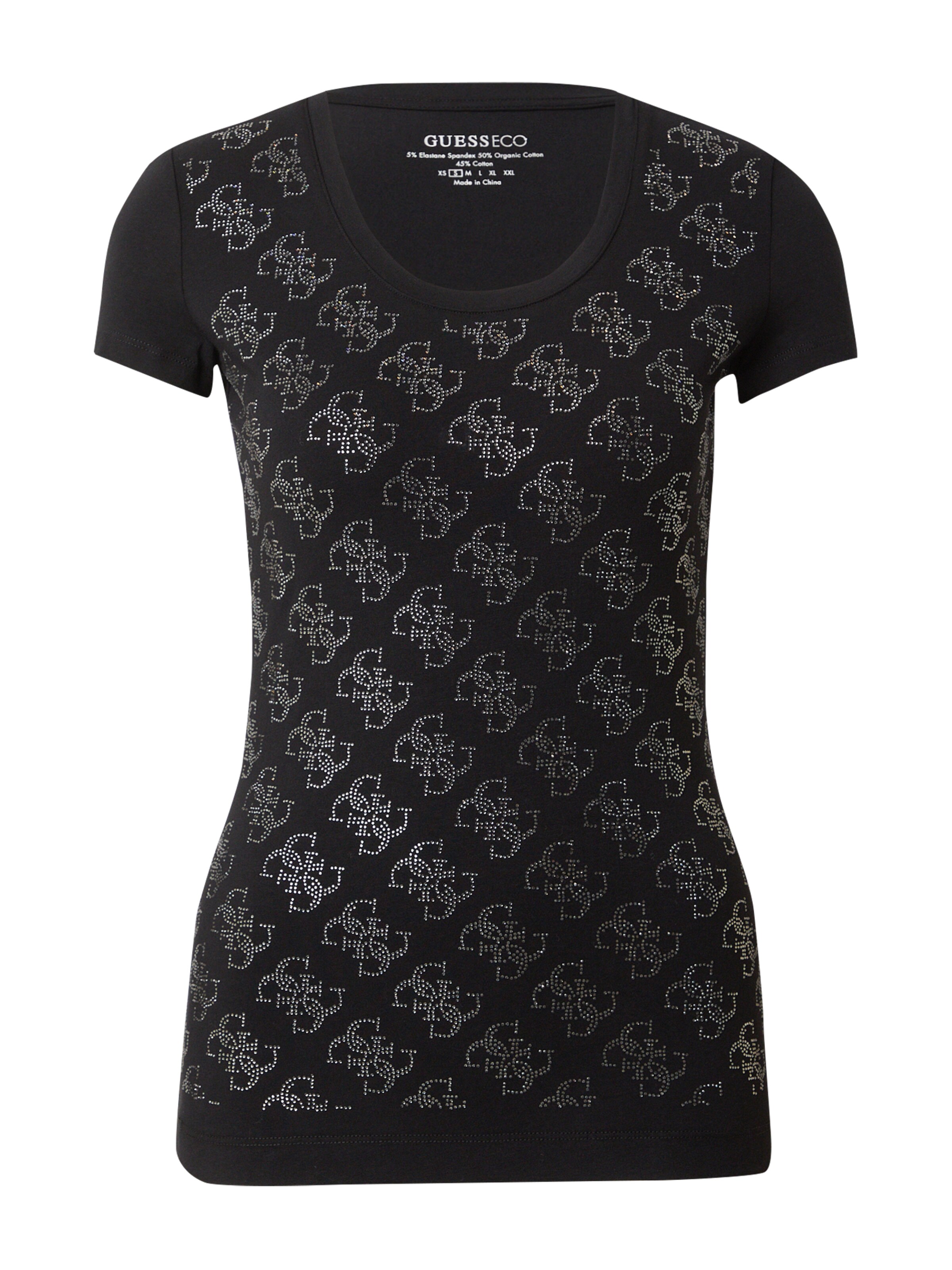 GUESS T-Shirt in Schwarz: Vorderseite