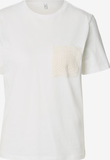 Marškinėliai iš Only Tall, spalva – kremo / balta, Prekių apžvalga