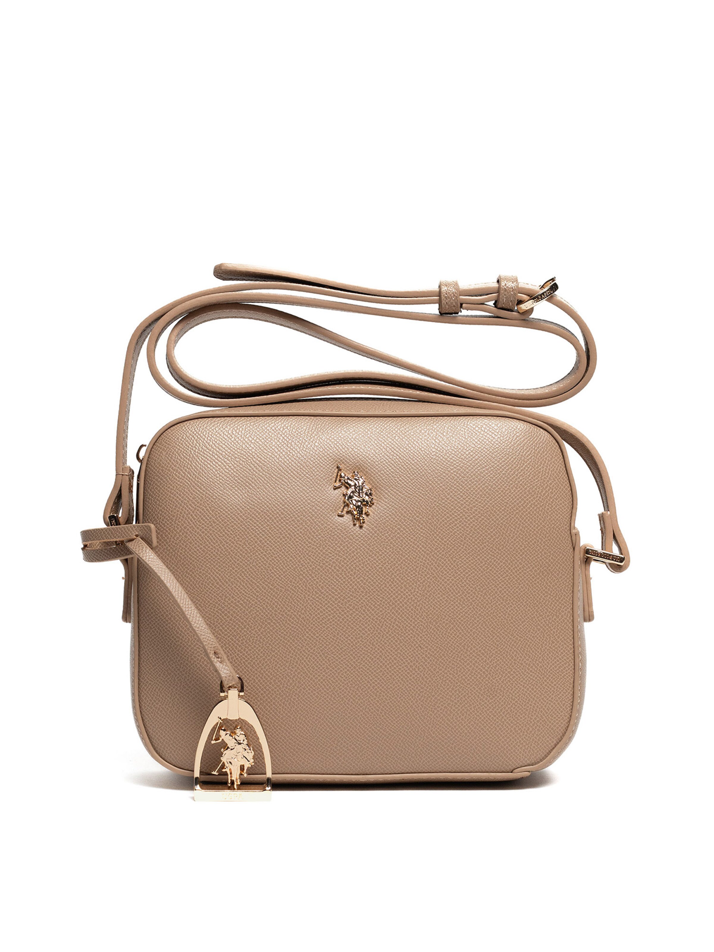 Sac bandoulière U.S. POLO ASSN. en beige : devant