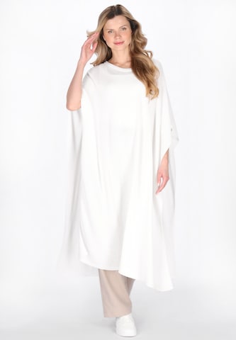 usha WHITE LABEL Cape 'Minimalistic' in Wit