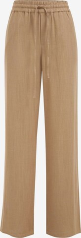 WE Fashion Pleat-front trousers in Beige: front