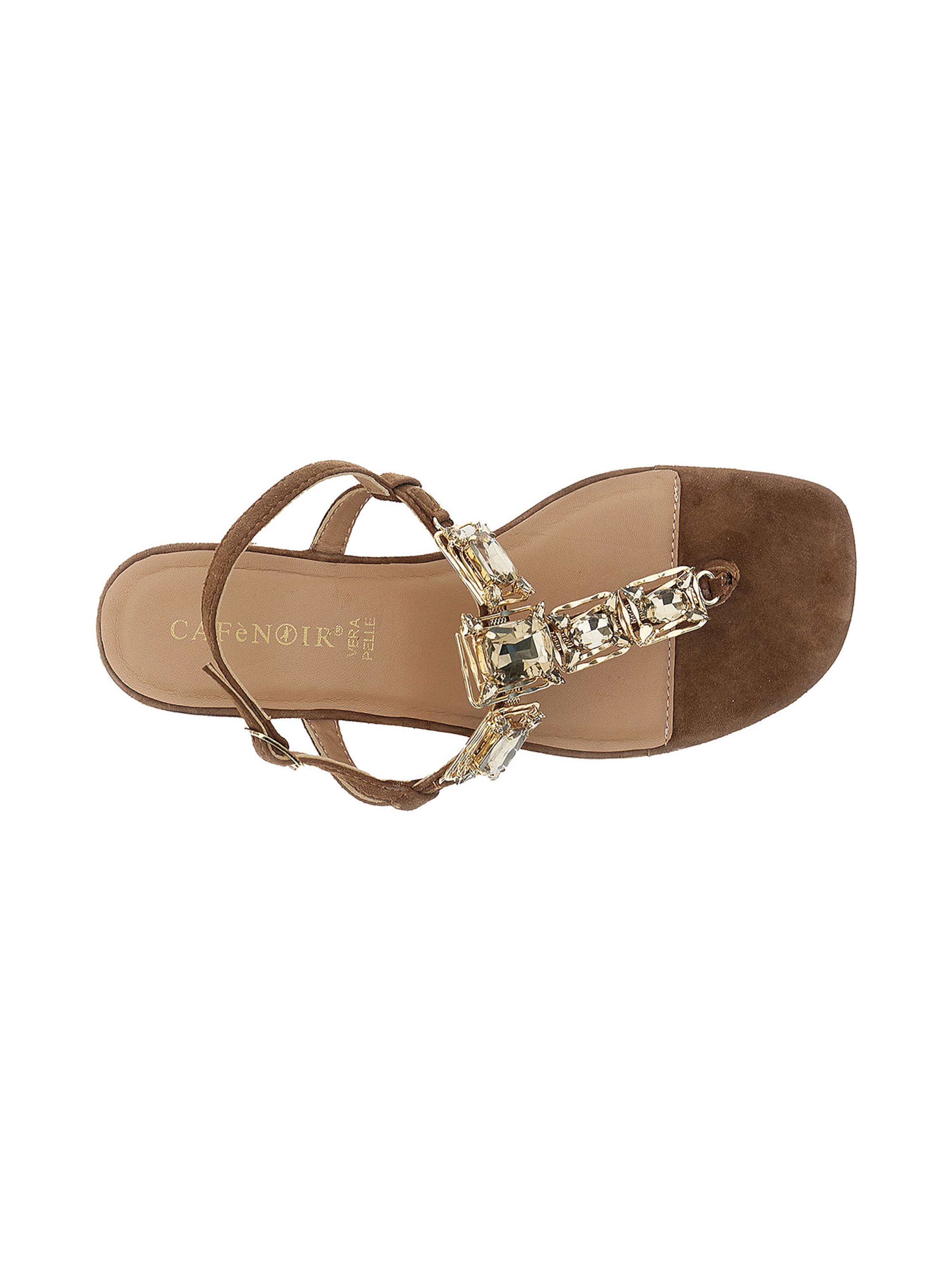 CAFè NOIR T-bar sandals in Brown
