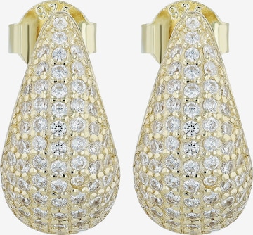 Akzent Earrings '"Livi" aus 925 Sterlingsilber, rhodiniert/vergoldet, langlebig' in Gold: front