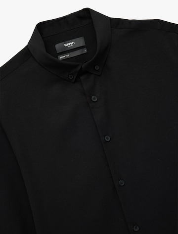 Koton Slim fit Button Up Shirt in Black