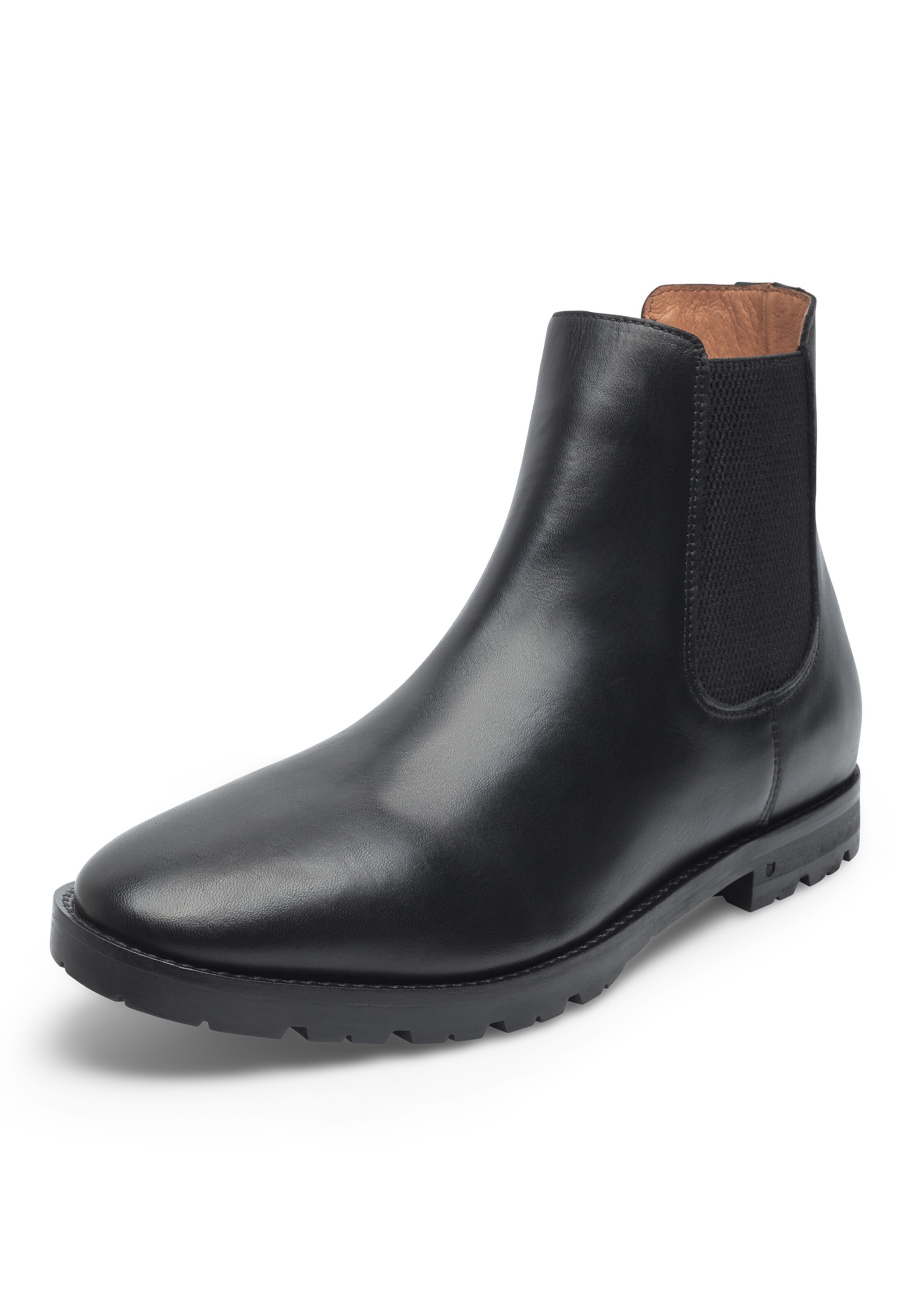 Henry Stevens Chelsea boots 'Wallace' in Zwart: voorkant