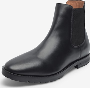 Henry Stevens Chelsea boots 'Wallace' in Black: front