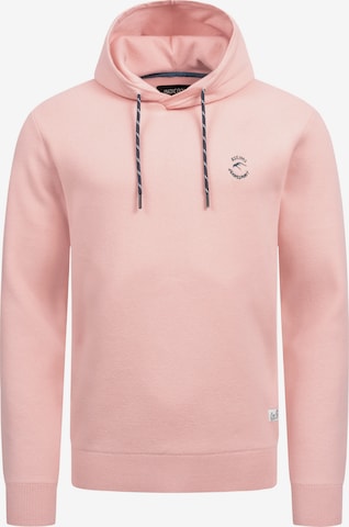 INDICODE JEANS Sweatshirt 'Longview' in Roze: voorkant