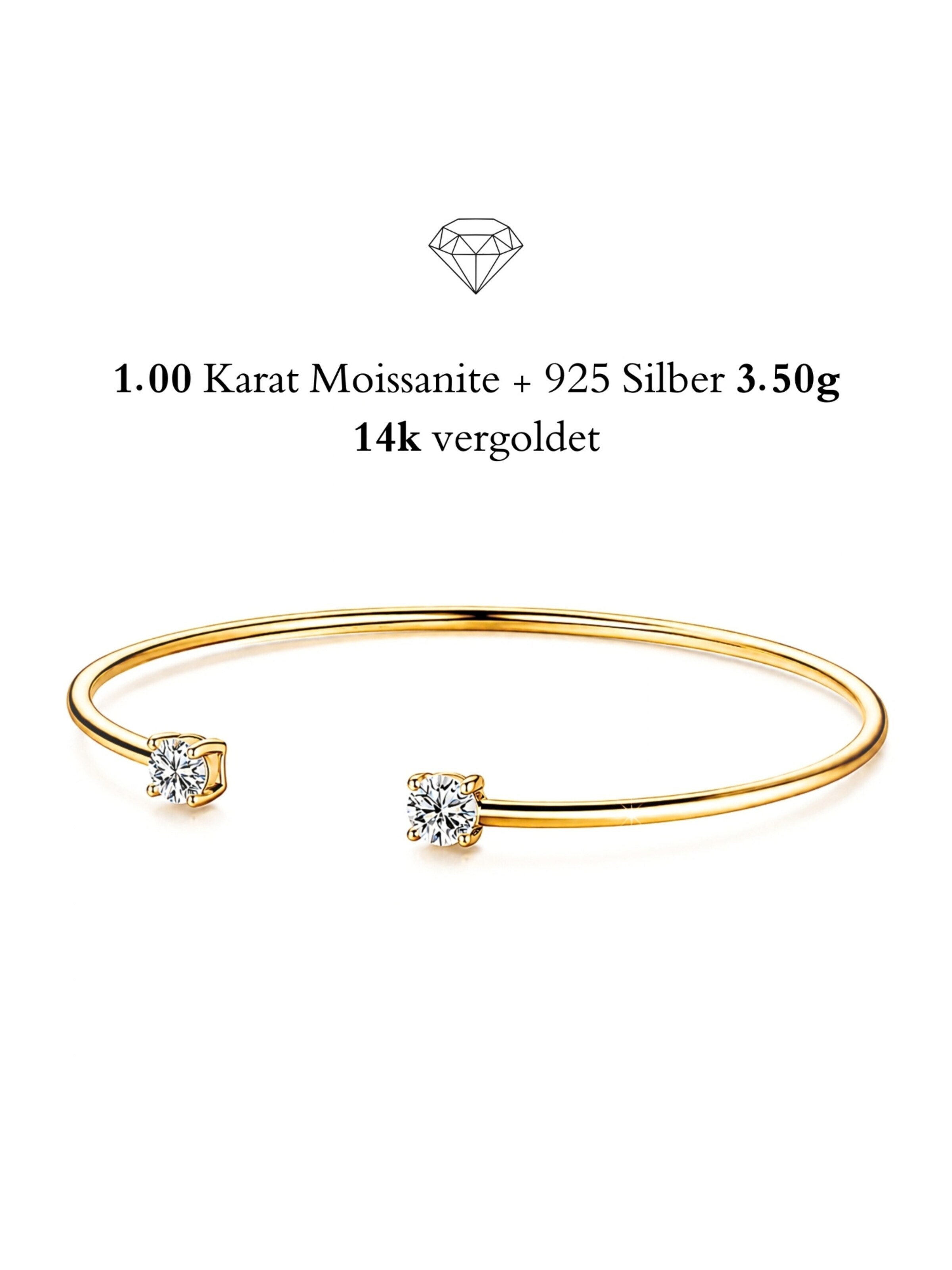 UNIQAL Armband 'LUMINA' in Goud: voorkant