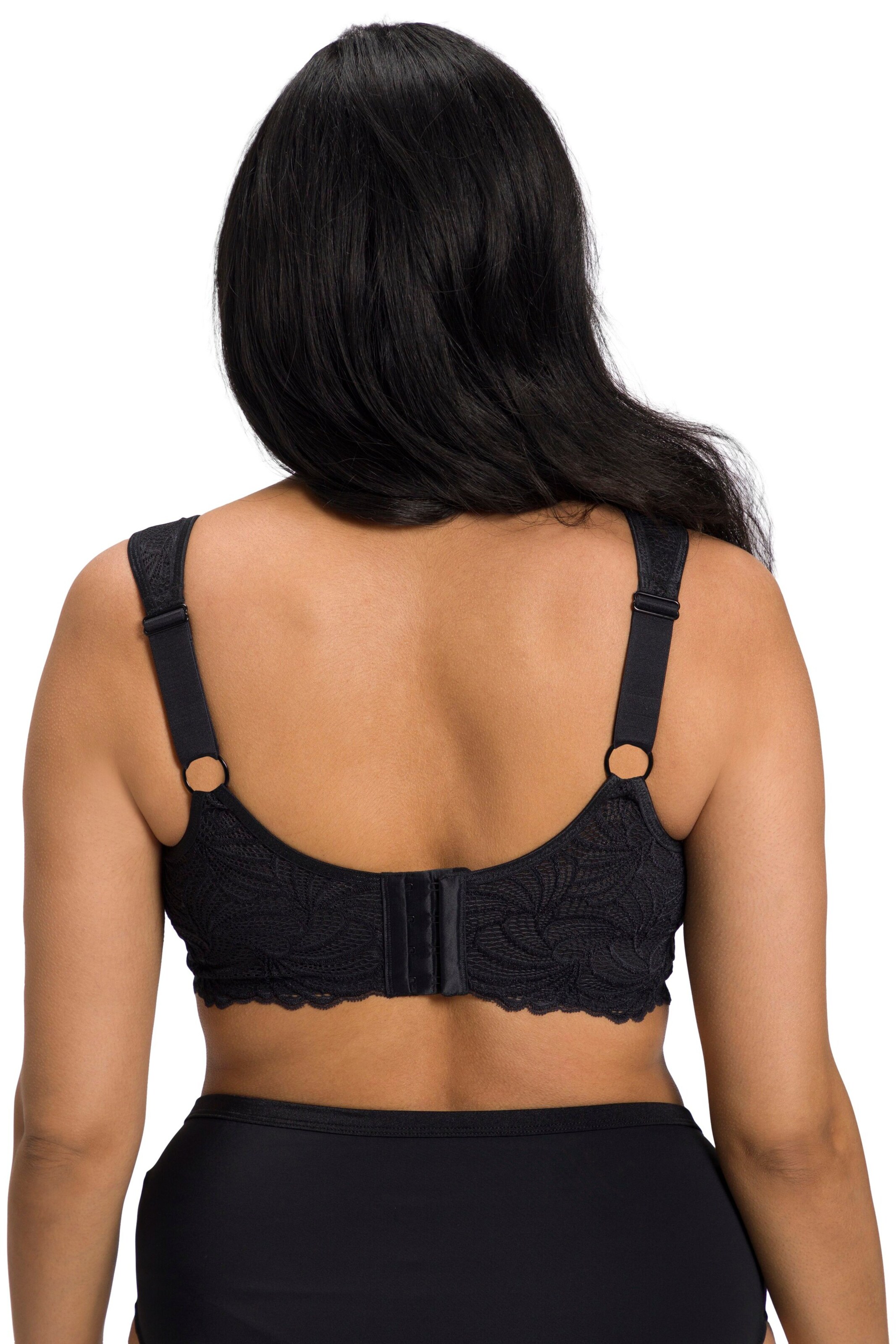 Ulla Popken Bustier Nedrček | črna barva