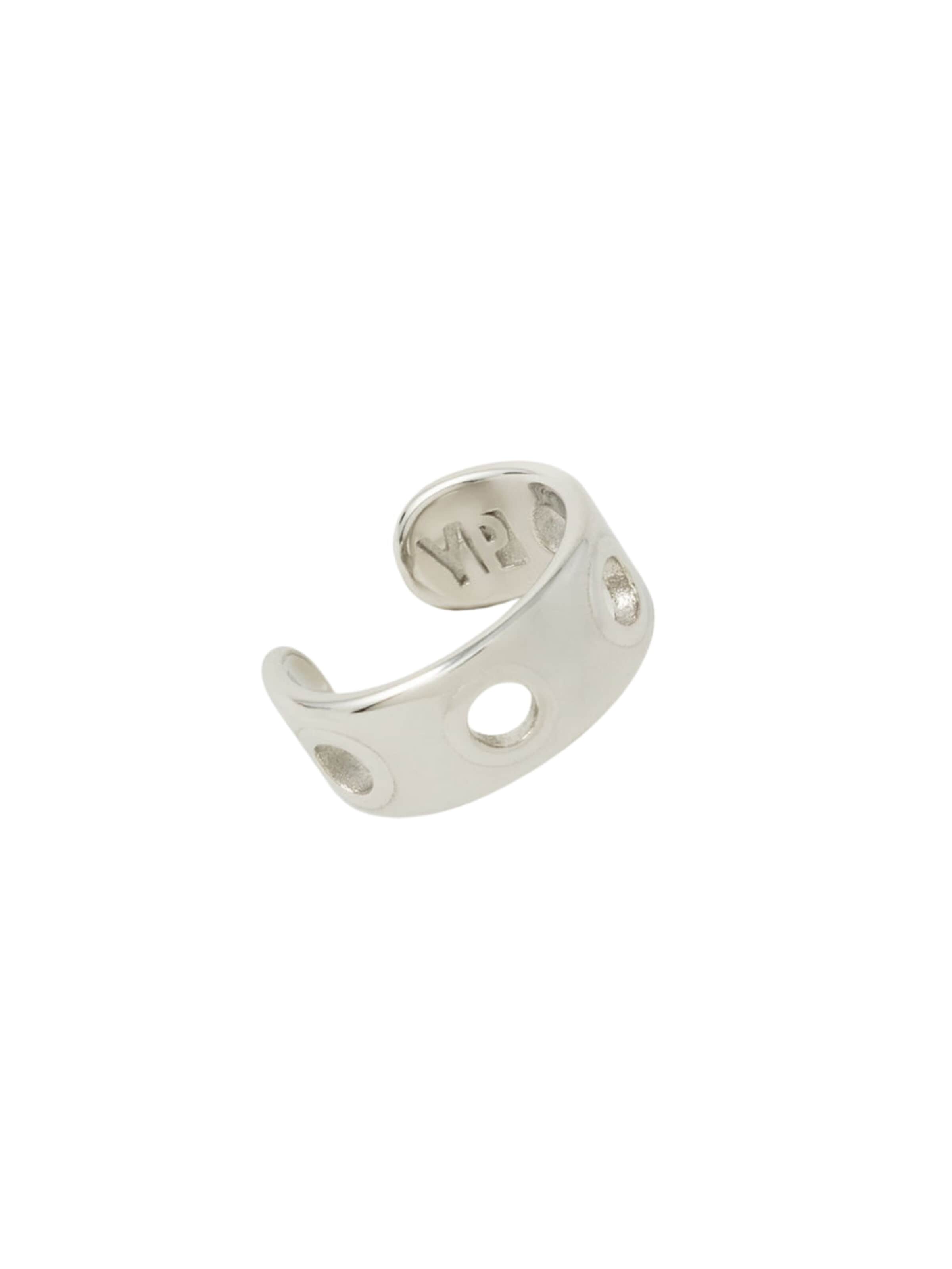 YParis Earrings 'Ear cuff June Trash S' in Silver: front