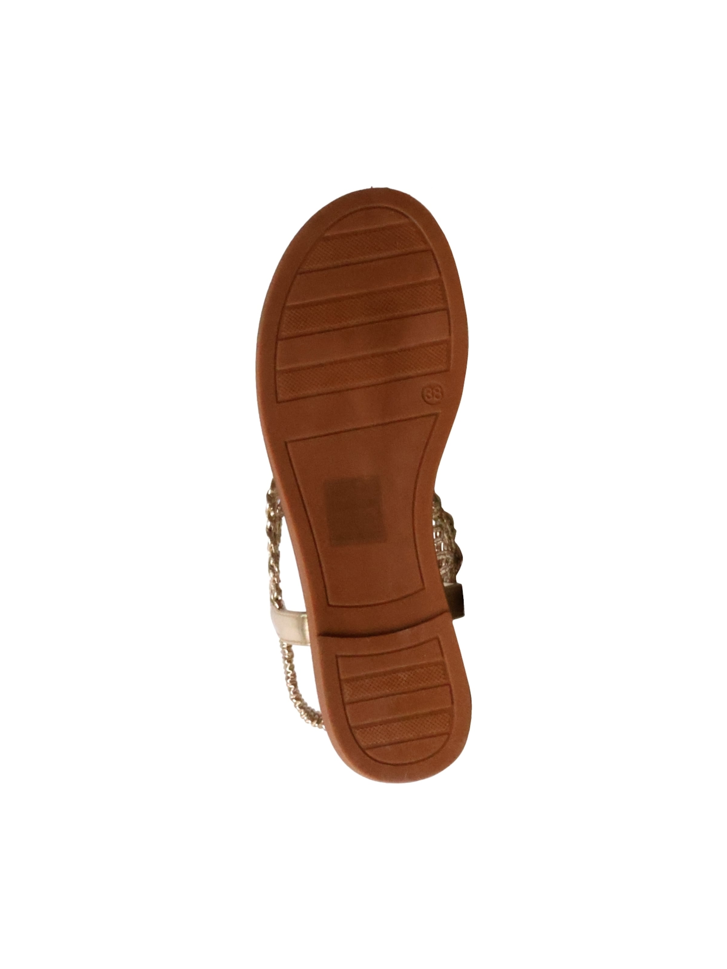 Sandalo 'Flache Sandalen zum Hineinschlüpfen' di Super Mode in oro