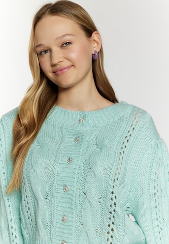 MYMO Knit cardigan 'Keepsudry' in Blue