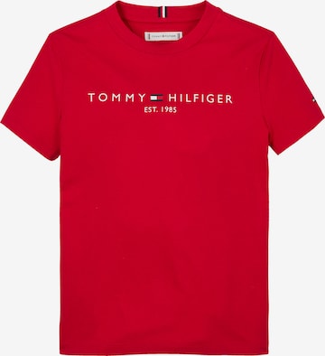 TOMMY HILFIGER Tričko 'ESSENTIAL' - Červená: predná strana