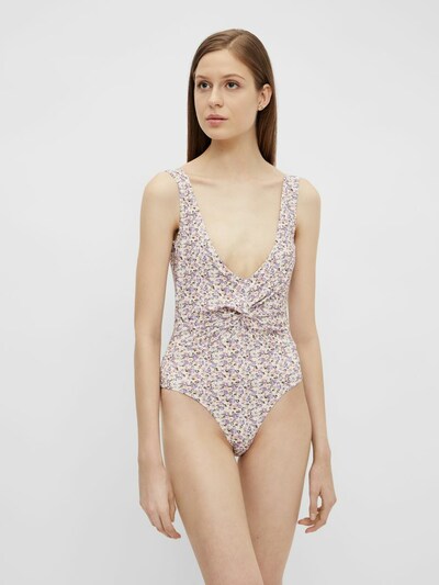 PIECES Swimsuit in Beige / Lilac / Pastel pink, View model