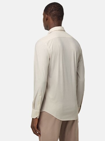 Boggi Milano Slim fit Overhemd 'B Tech' in Beige