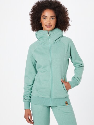 Fli Papigu Zip-Up Hoodie in Green: front