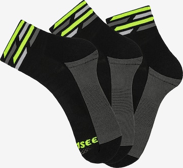 CHIEMSEE Athletic Socks in Black: front