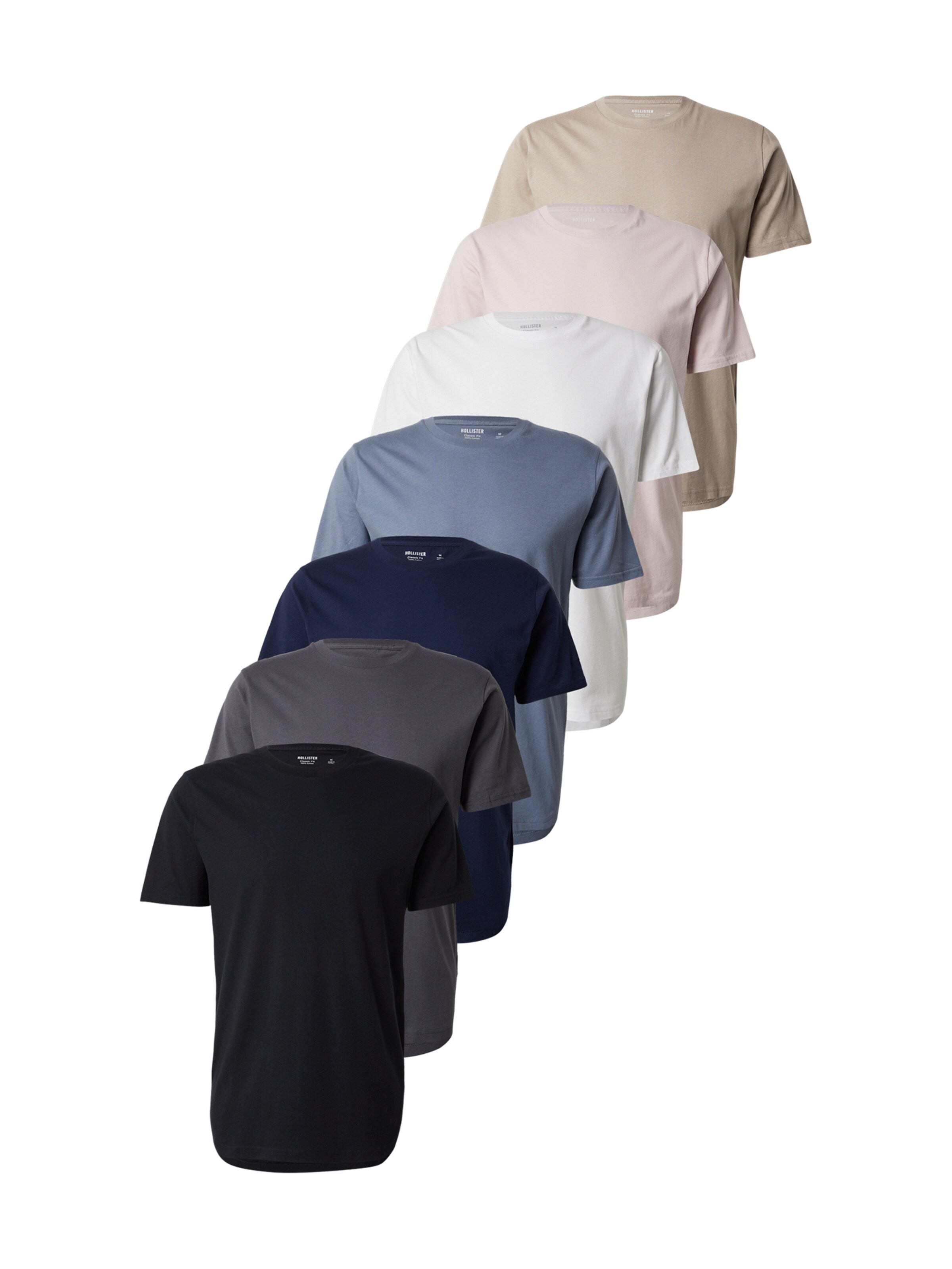 Marškinėliai 'CLASSIC' iš HOLLISTER, spalva – opalo / antracito spalva / juoda / balta, Prekių apžvalga