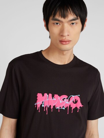 HUGO Shirt 'Dacation' in Black