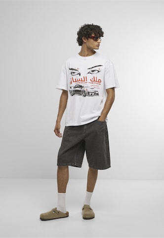 Mister Tee Shirt 'King Of The Race' in Wit