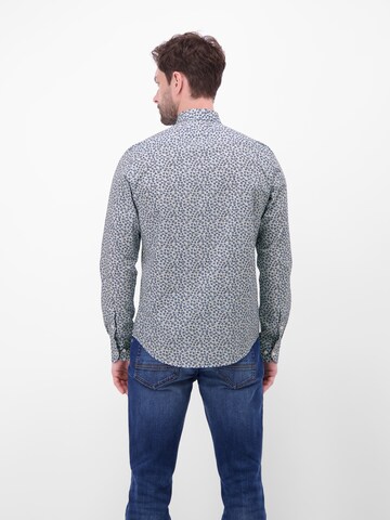 LERROS Regular Fit Langarmhemd mit trendigem Printmuster in Weiß