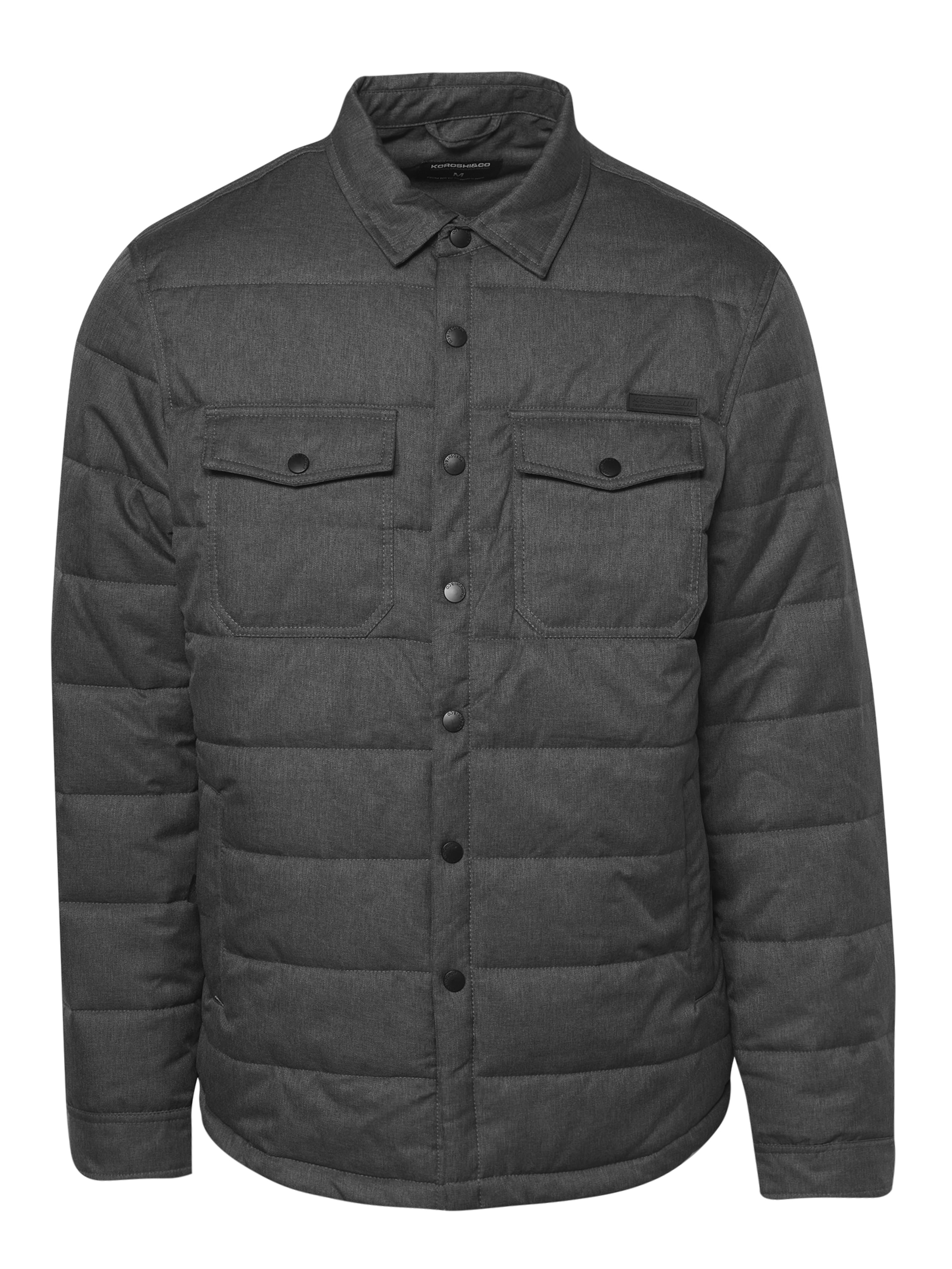 KOROSHI Funkční bunda – šedá: přední strana