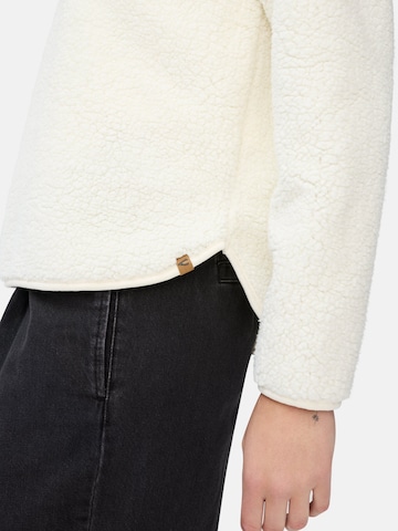 CAMEL ACTIVE Kapuzenpullover mit halbem Reißverschluss in Weiß
