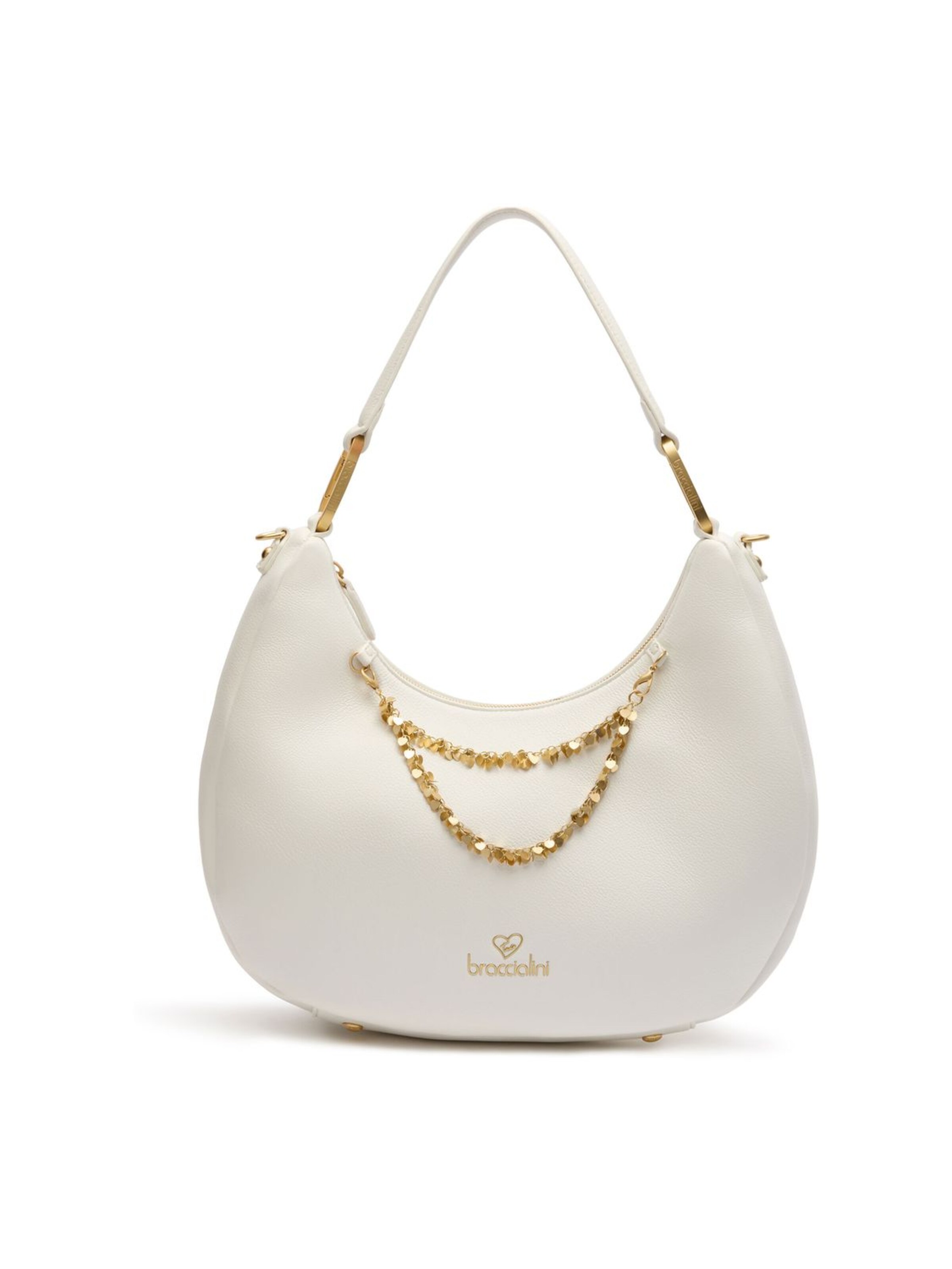 Braccialini Schultertasche 'Amy'‌‌‌‌‌ in Weiß: Vorderseite