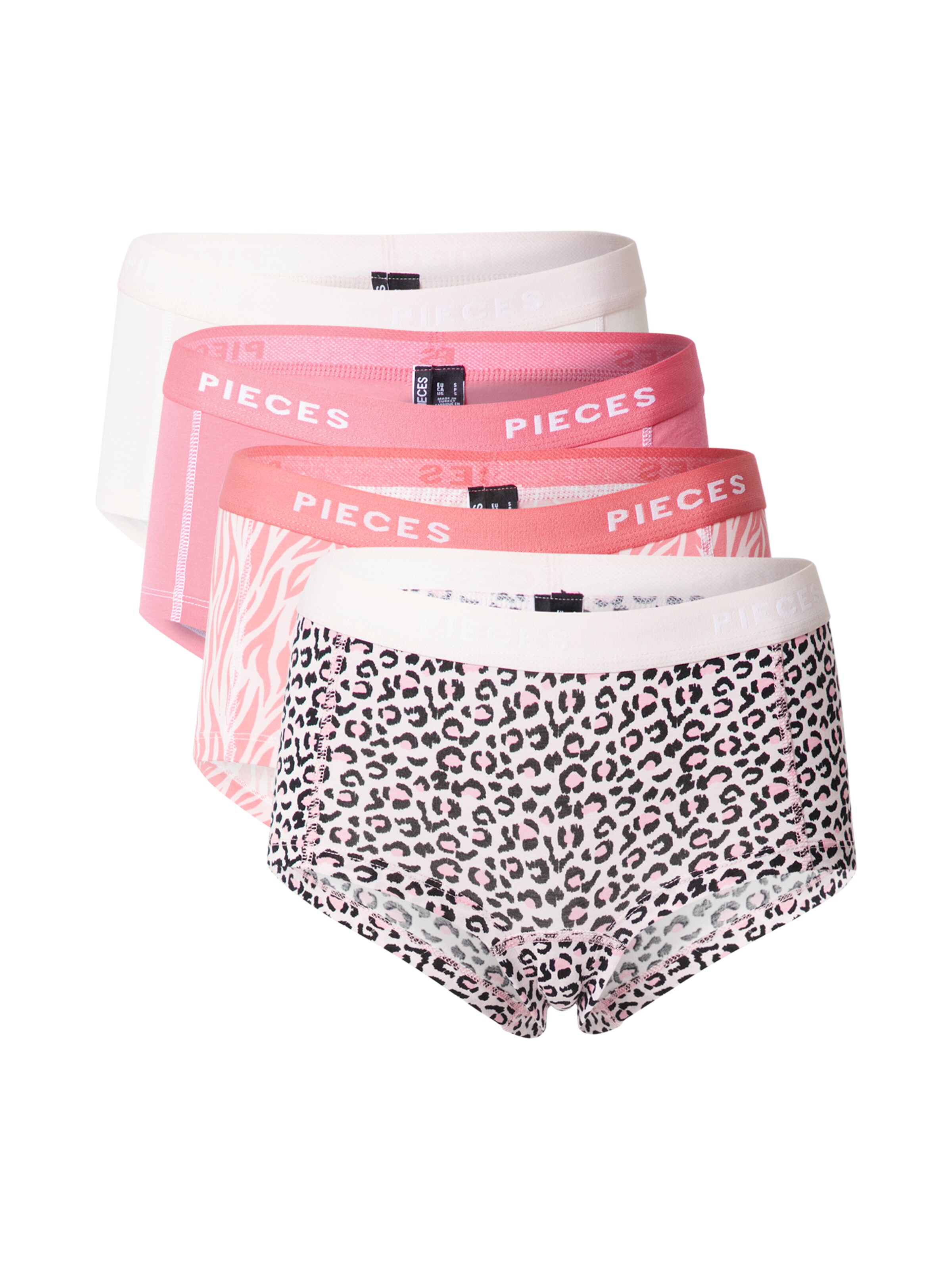 Frauen Wäsche PIECES Panty in Pink, Hellpink, Weiß - GI93409