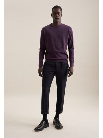 Pull-over 'Schwarze Rose' SEIDENSTICKER en violet