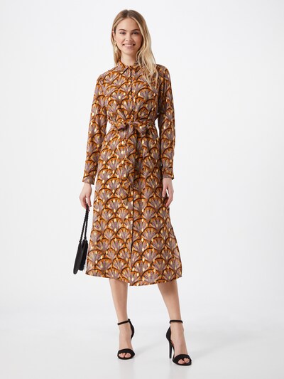 Vila Kleid Zino In Senf Gold Lila Orange About You 
