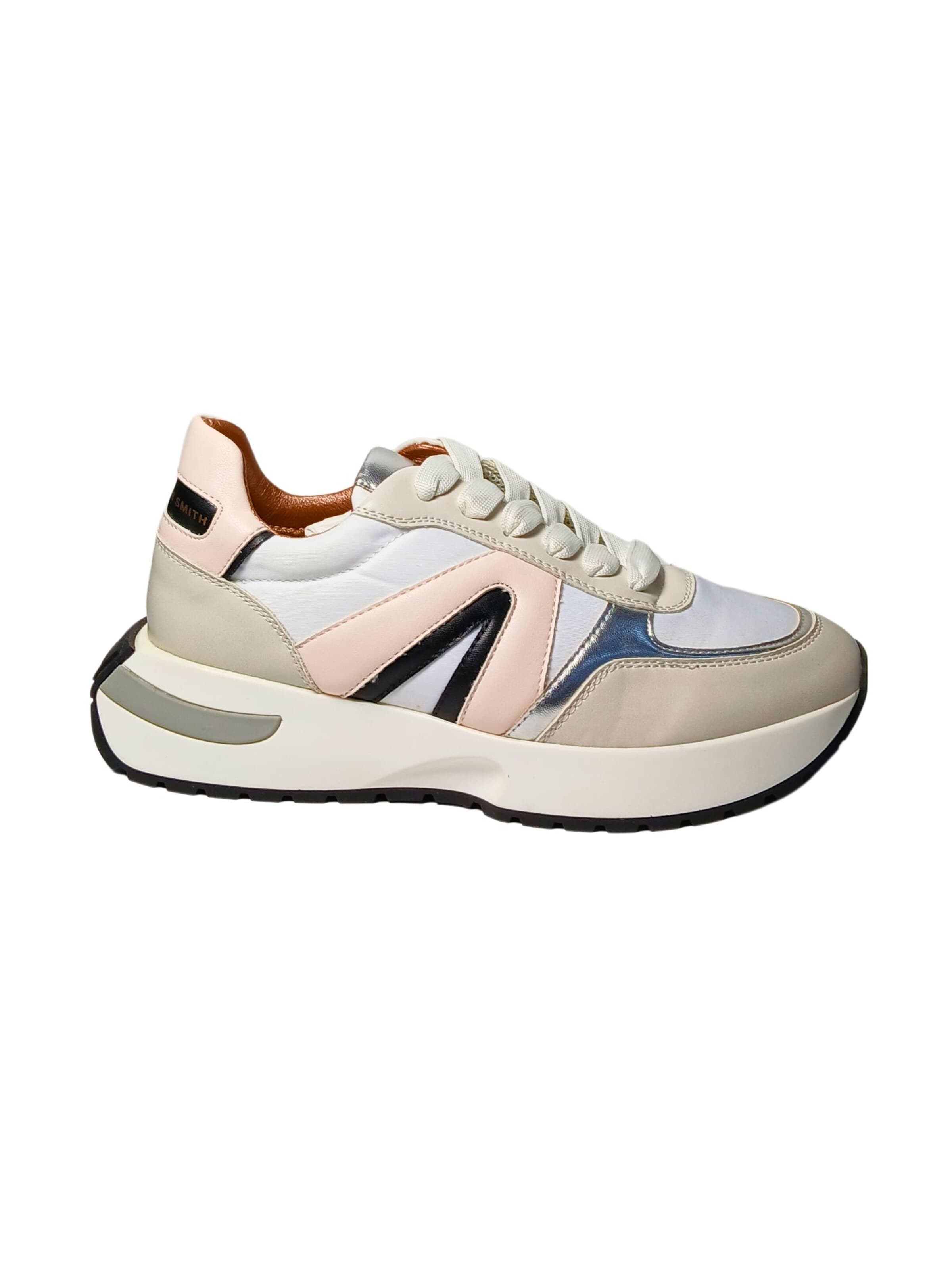 Sneaker bassa di Alexander Smith in bianco: frontale