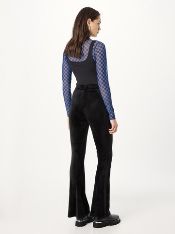 PIECES Flared Trousers 'AMANDA' in Black