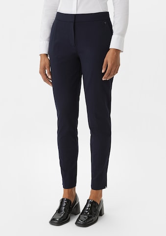 COMMA Slim fit Chino trousers in Blue: front