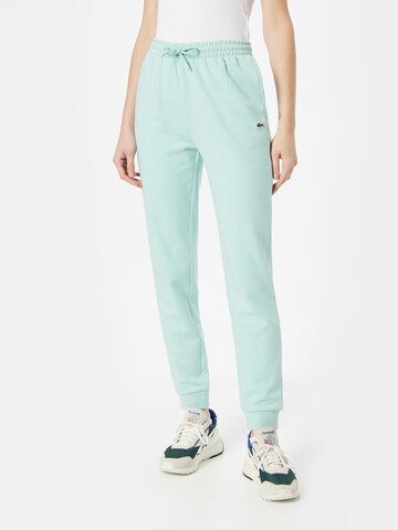 LACOSTE Tapered Trousers in Green: front