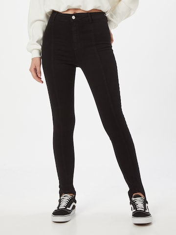Gina Tricot Skinny Jeans 'Molly' in Zwart: voorkant