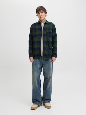 žalia JACK & JONES Standartinis modelis Marškiniai 'JJJAMES'